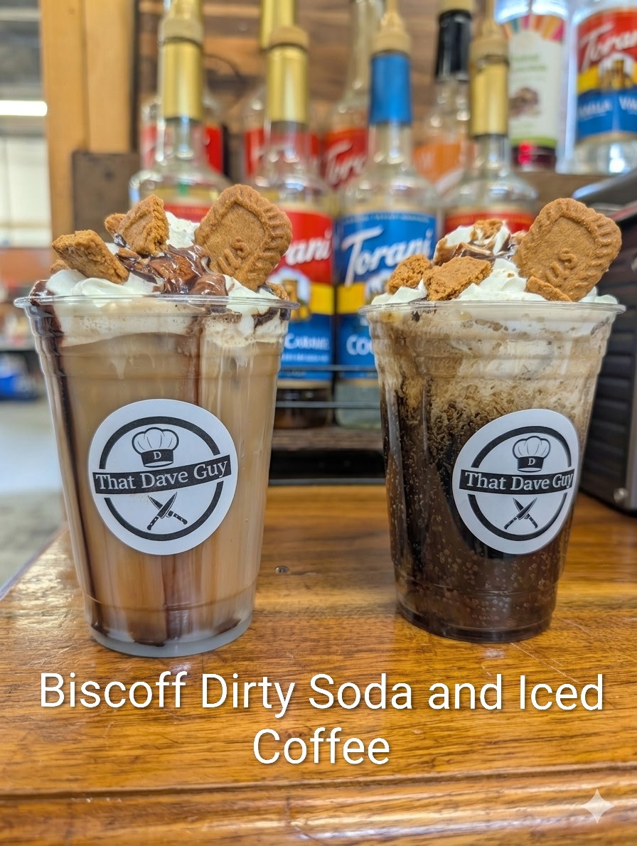 Biscoff Dirty Soda and Iced Coffee