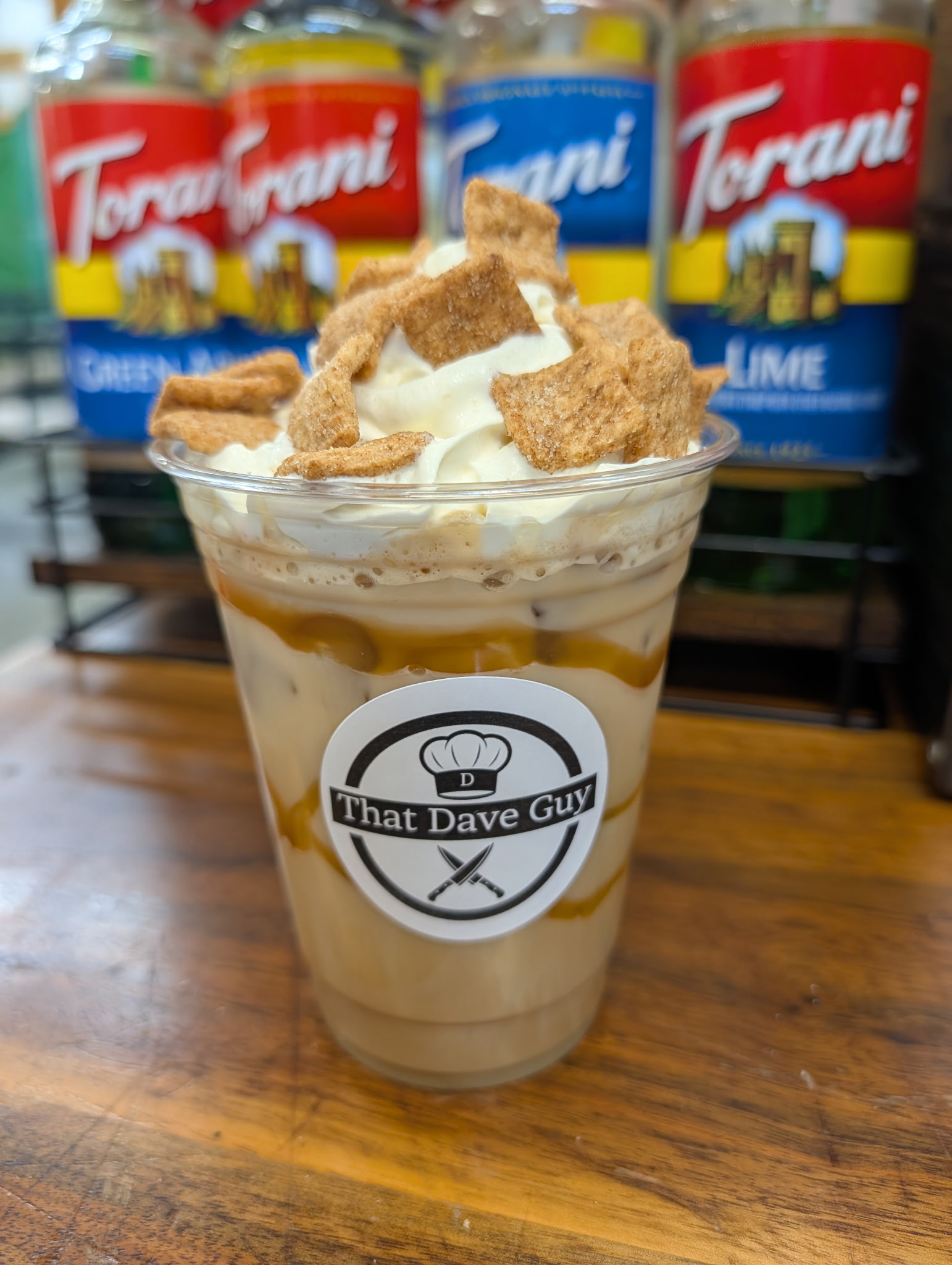 Cinnamon Swirl Caramel Vanilla Iced Coffee